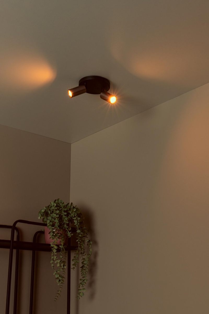 Lucide RITMO - Ceiling spotlight - Ø 15 cm - 2xGU10 (MR11) - Coffee